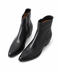 RodHod Damen Echtleder Stiefeletten Schwarz