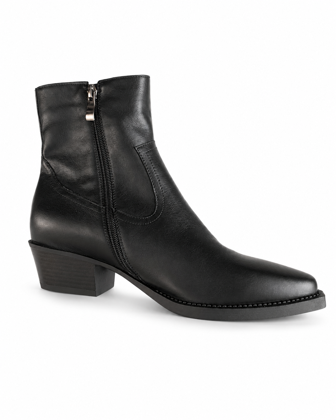RodHod Damen Echtleder Stiefeletten Schwarz