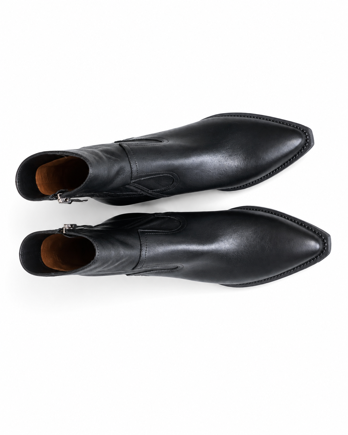 RodHod Damen Echtleder Stiefeletten Schwarz