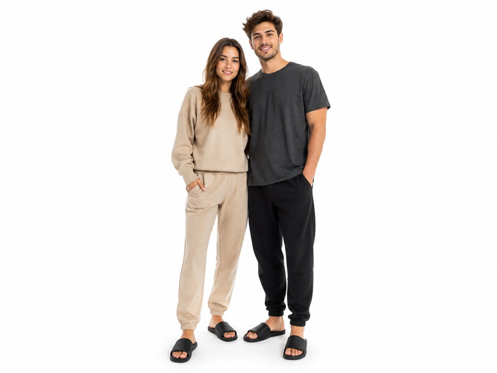 RodHod Unisex Hausschuhe Schwarz